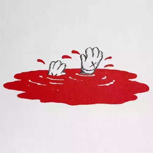 Kaws Red Blanket Companion dor Print