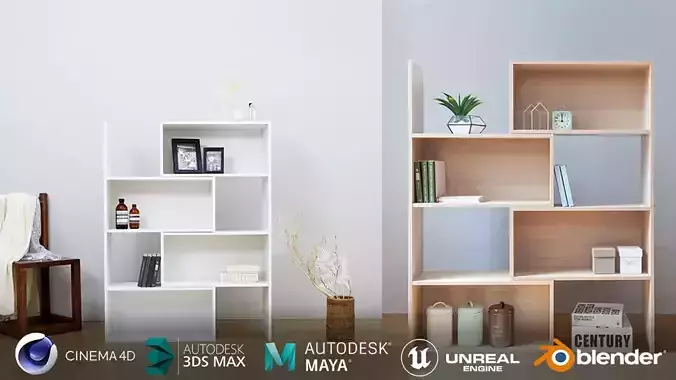 Page expandable bookshelf