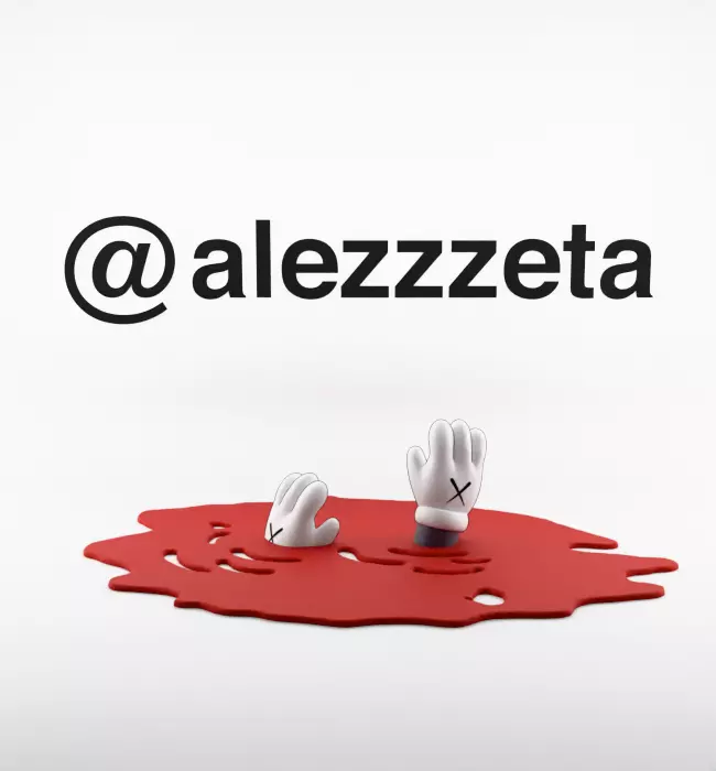 Kaws Red Blanket x Bloody Hands Companion for Print 3D print model_21