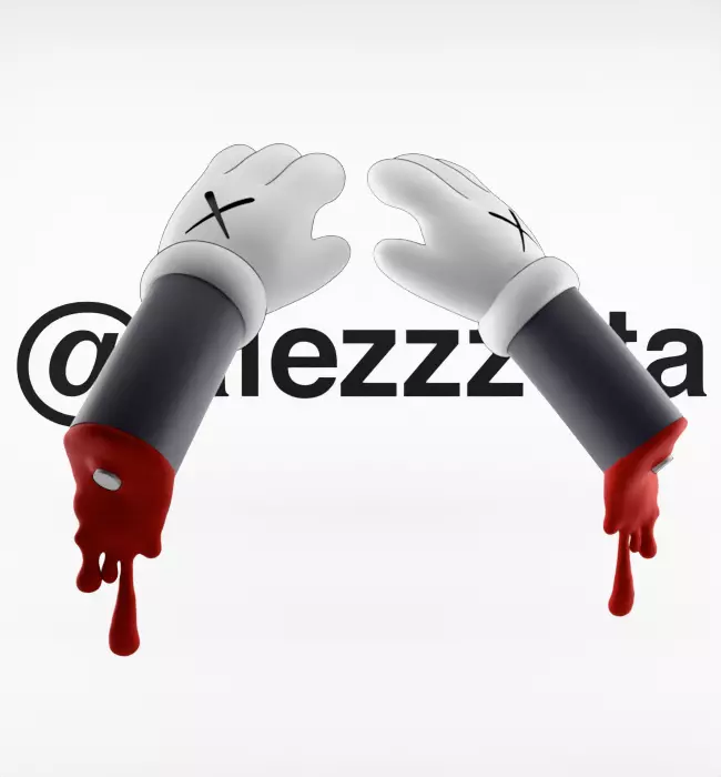 Kaws Red Blanket x Bloody Hands Companion for Print 3D print model_19