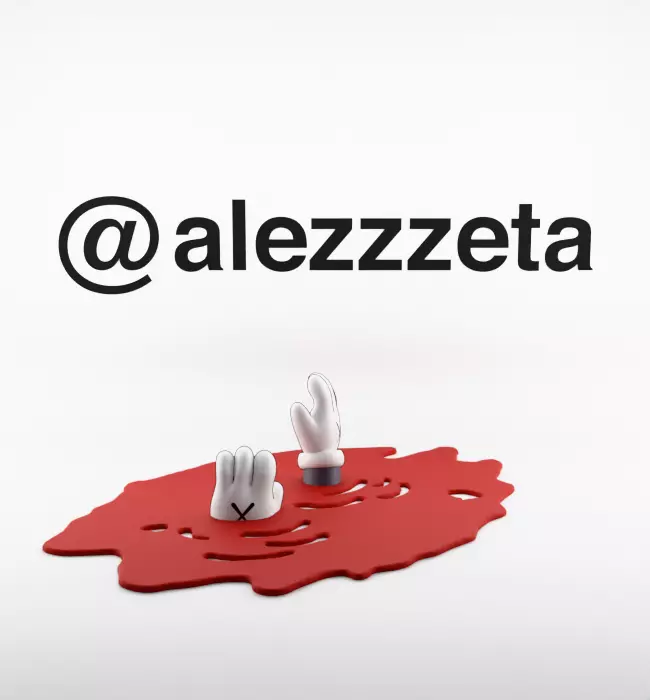 Kaws Red Blanket x Bloody Hands Companion for Print 3D print model_36