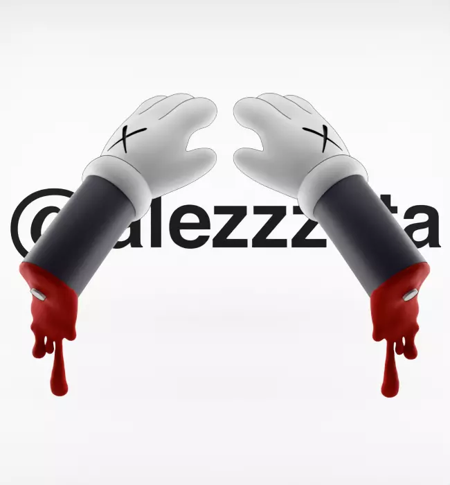 Kaws Red Blanket x Bloody Hands Companion for Print 3D print model_2