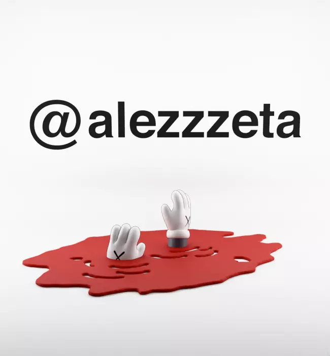 Kaws Red Blanket x Bloody Hands Companion for Print 3D print model_37