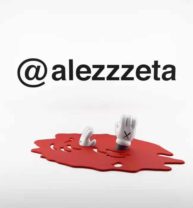 Kaws Red Blanket x Bloody Hands Companion for Print 3D print model_22