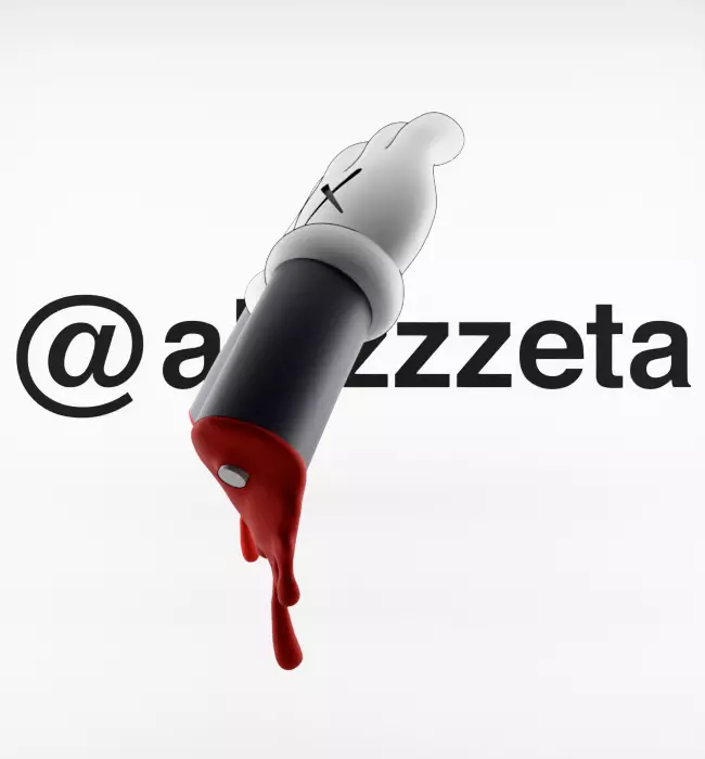 Kaws Red Blanket x Bloody Hands Companion for Print 3D print model_6