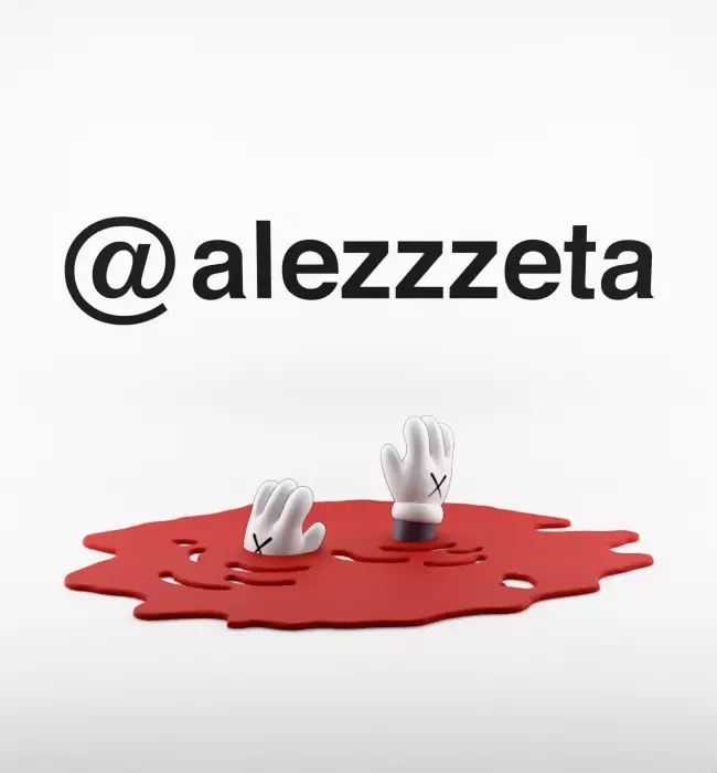 Kaws Red Blanket x Bloody Hands Companion for Print 3D print model_20