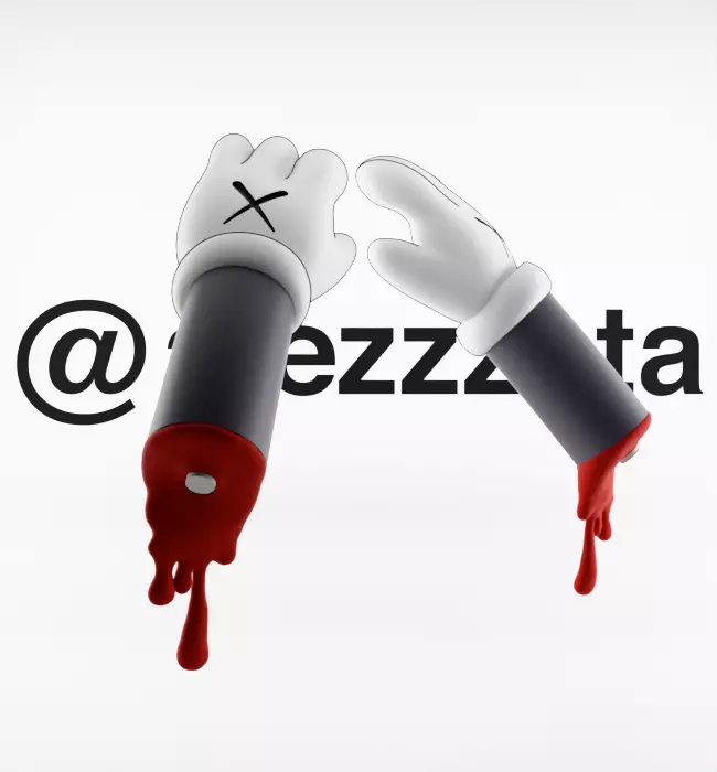 Kaws Red Blanket x Bloody Hands Companion for Print 3D print model_18