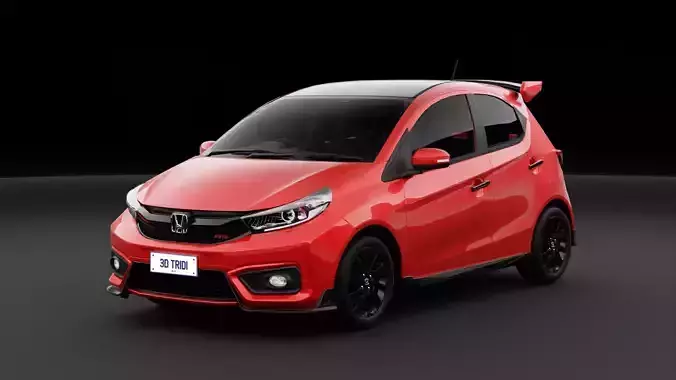 Honda Brio RS Urbanite 2020 With Interior HQ Low Poly Low-poly 3D model