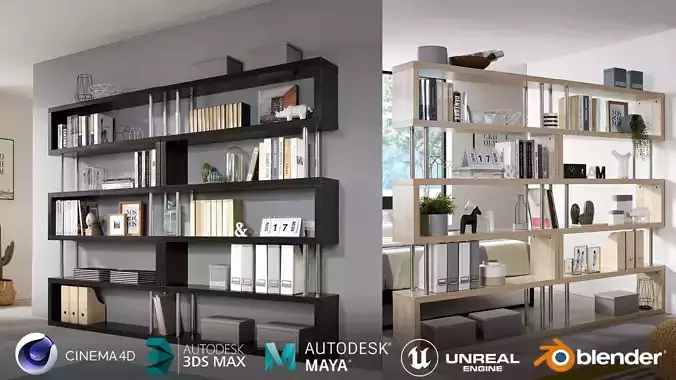 Wide bookshelf 