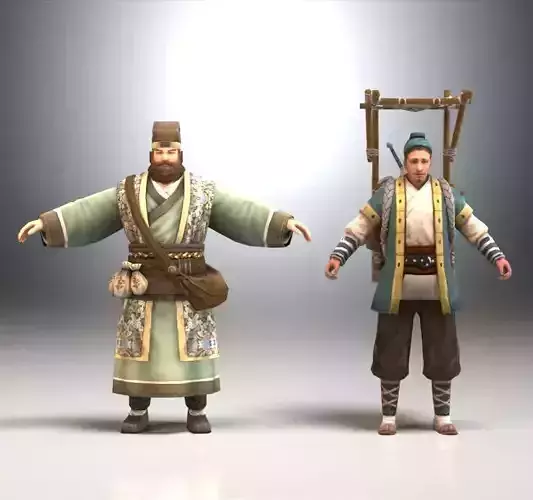 Ancient Asians people tradesman