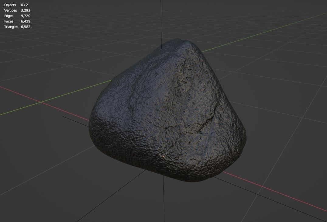 Smooth River Stones - Low-Poly Boulder Rock Collection Low-poly 3D model_17