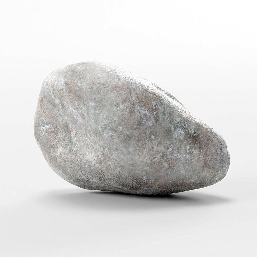 Smooth River Stones - Low-Poly Boulder Rock Collection Low-poly 3D model_8