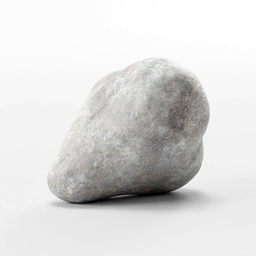 Smooth River Stones - Low-Poly Boulder Rock Collection Low-poly 3D model_13