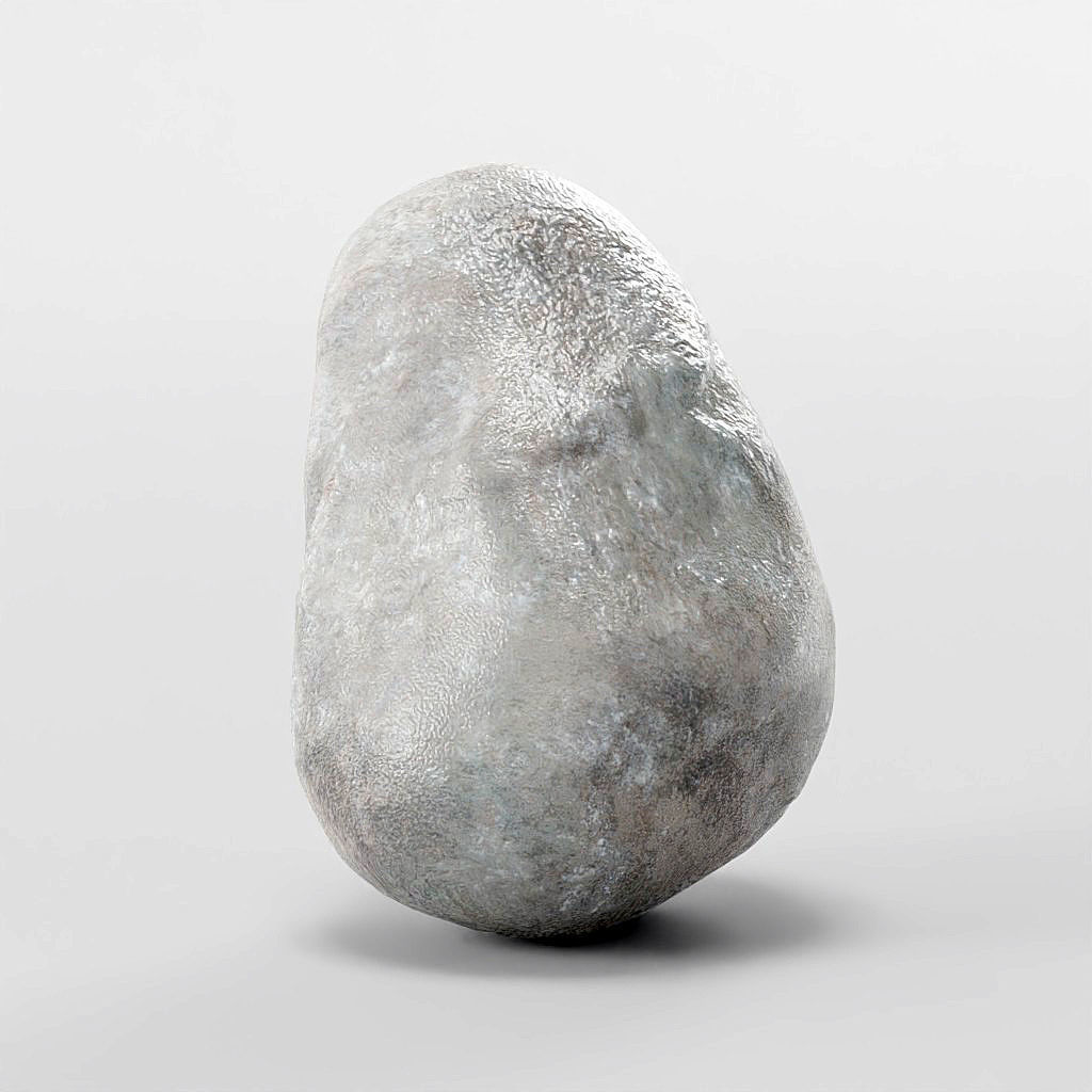 Smooth River Stones - Low-Poly Boulder Rock Collection Low-poly 3D model_1