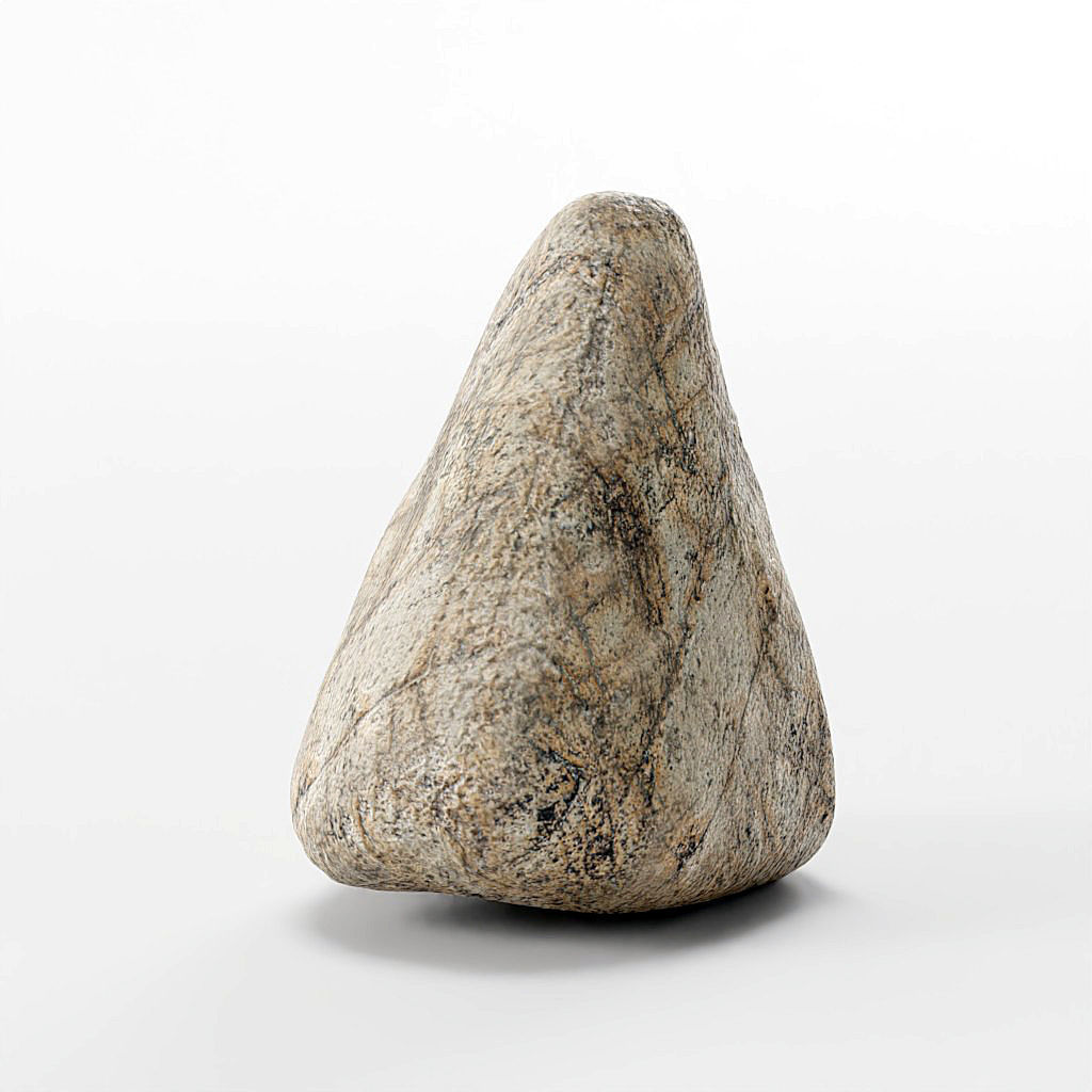 Smooth River Stones - Low-Poly Boulder Rock Collection Low-poly 3D model_9