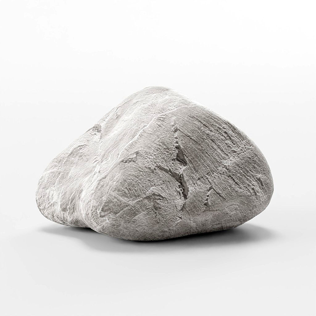 Smooth River Stones - Low-Poly Boulder Rock Collection Low-poly 3D model_5