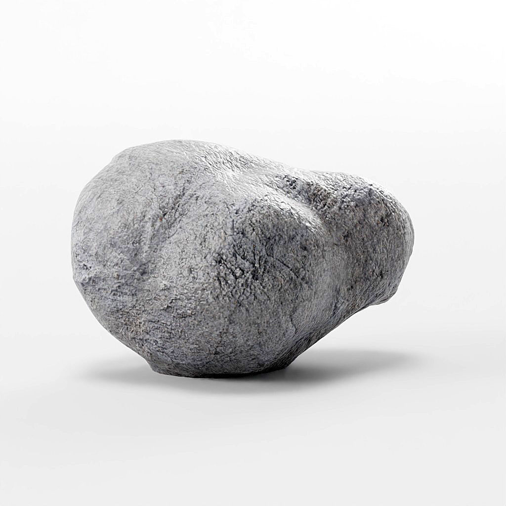 Smooth River Stones - Low-Poly Boulder Rock Collection Low-poly 3D model_15