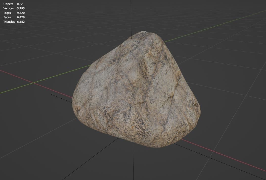 Smooth River Stones - Low-Poly Boulder Rock Collection Low-poly 3D model_16