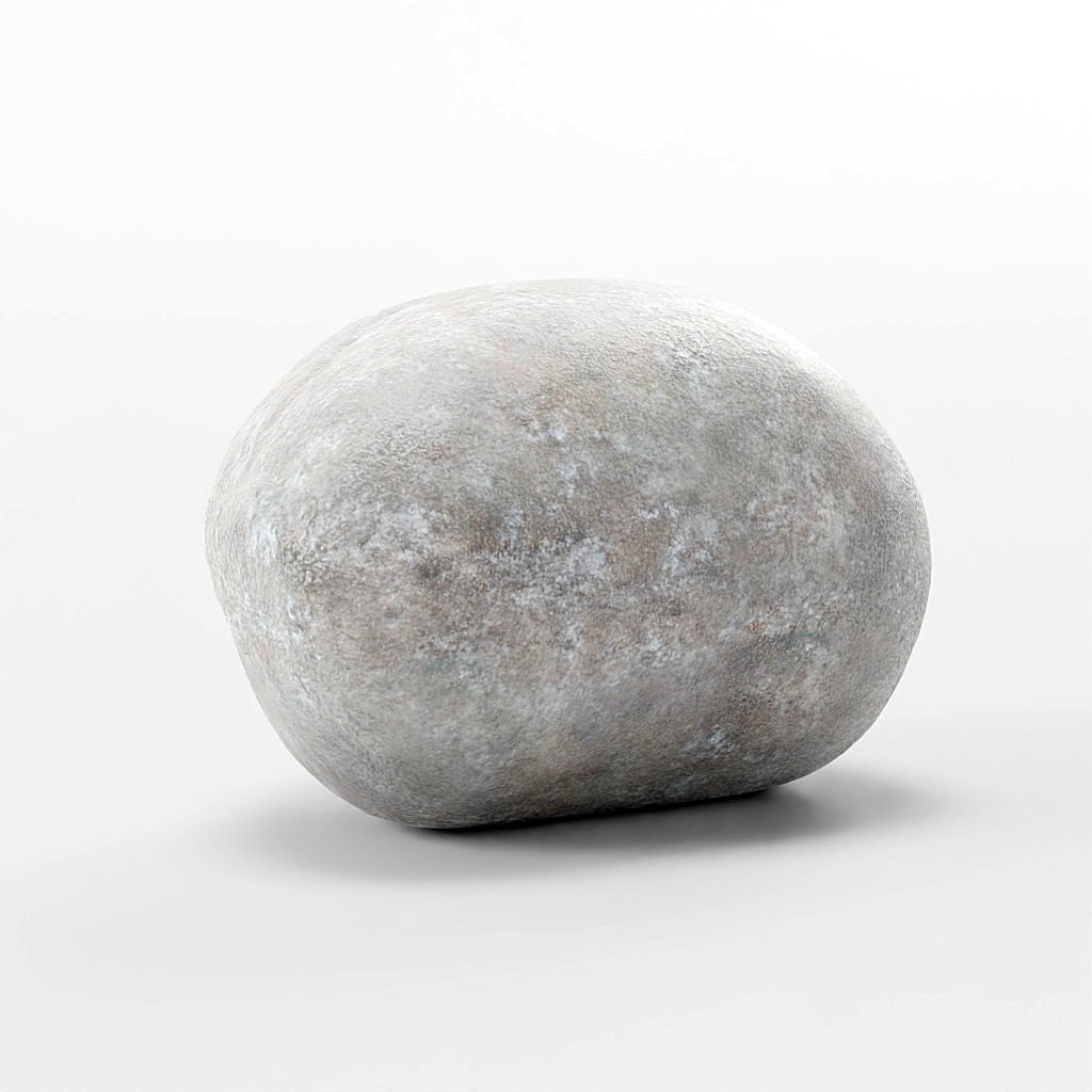 Smooth River Stones - Low-Poly Boulder Rock Collection Low-poly 3D model_12