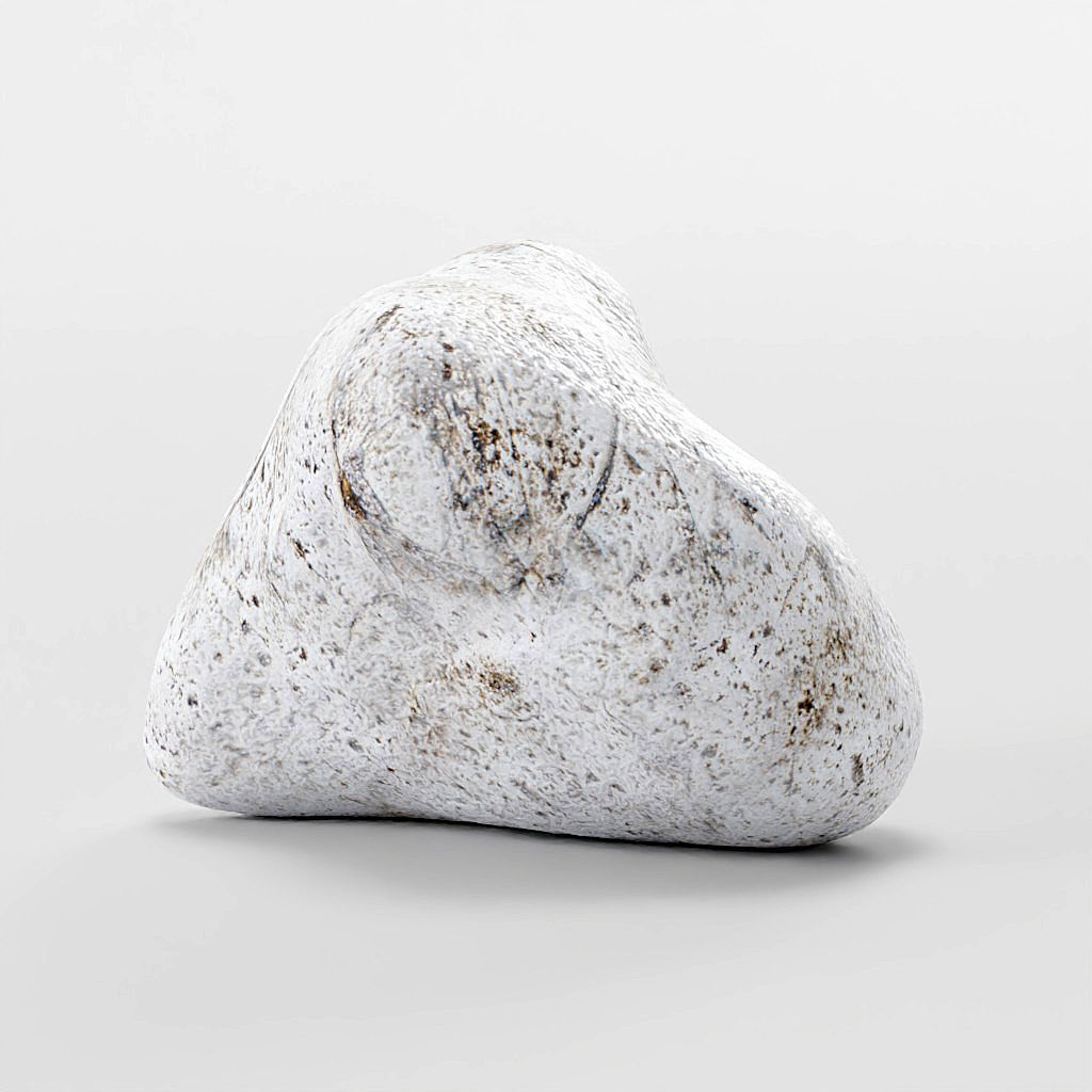 Smooth River Stones - Low-Poly Boulder Rock Collection Low-poly 3D model_2