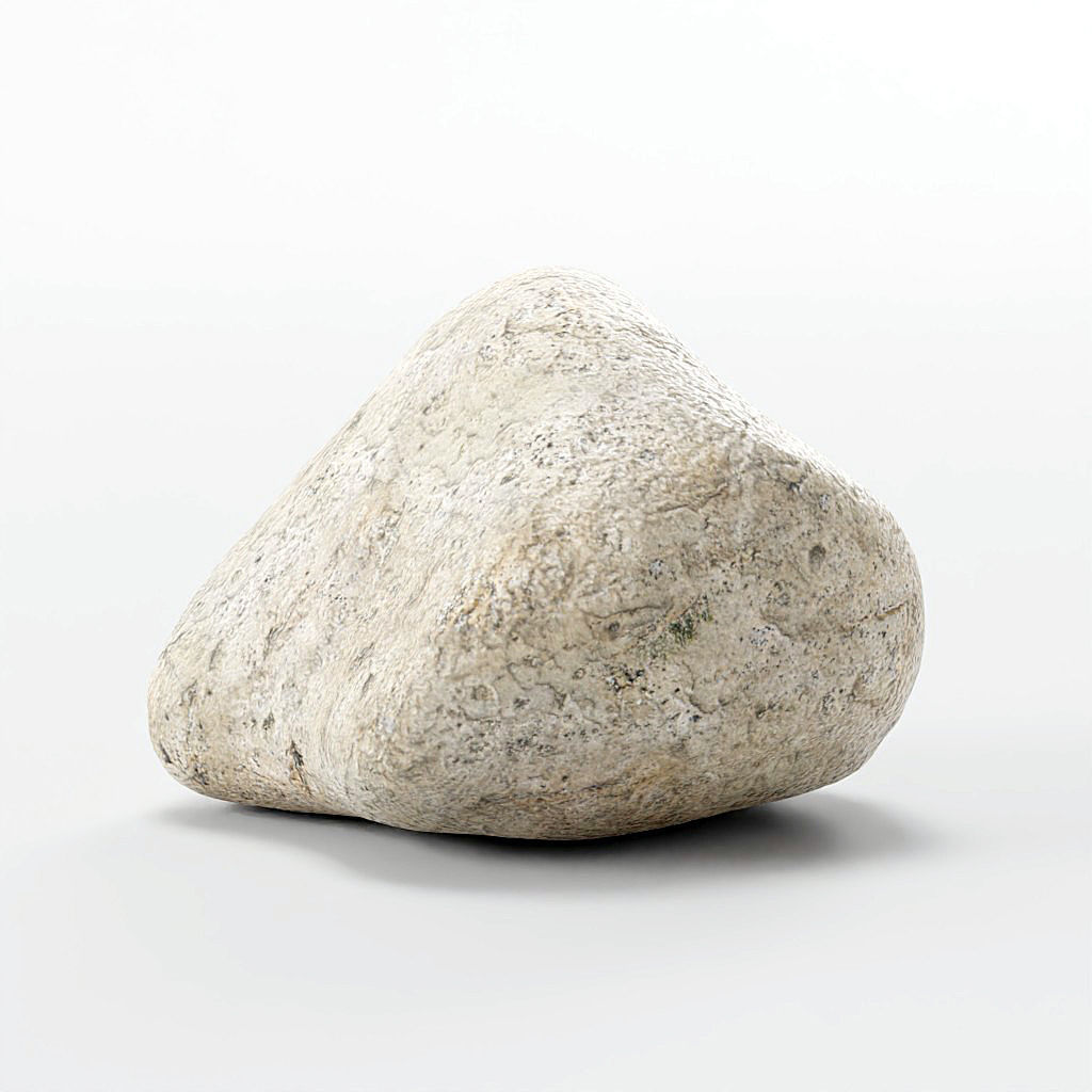 Smooth River Stones - Low-Poly Boulder Rock Collection Low-poly 3D model_3