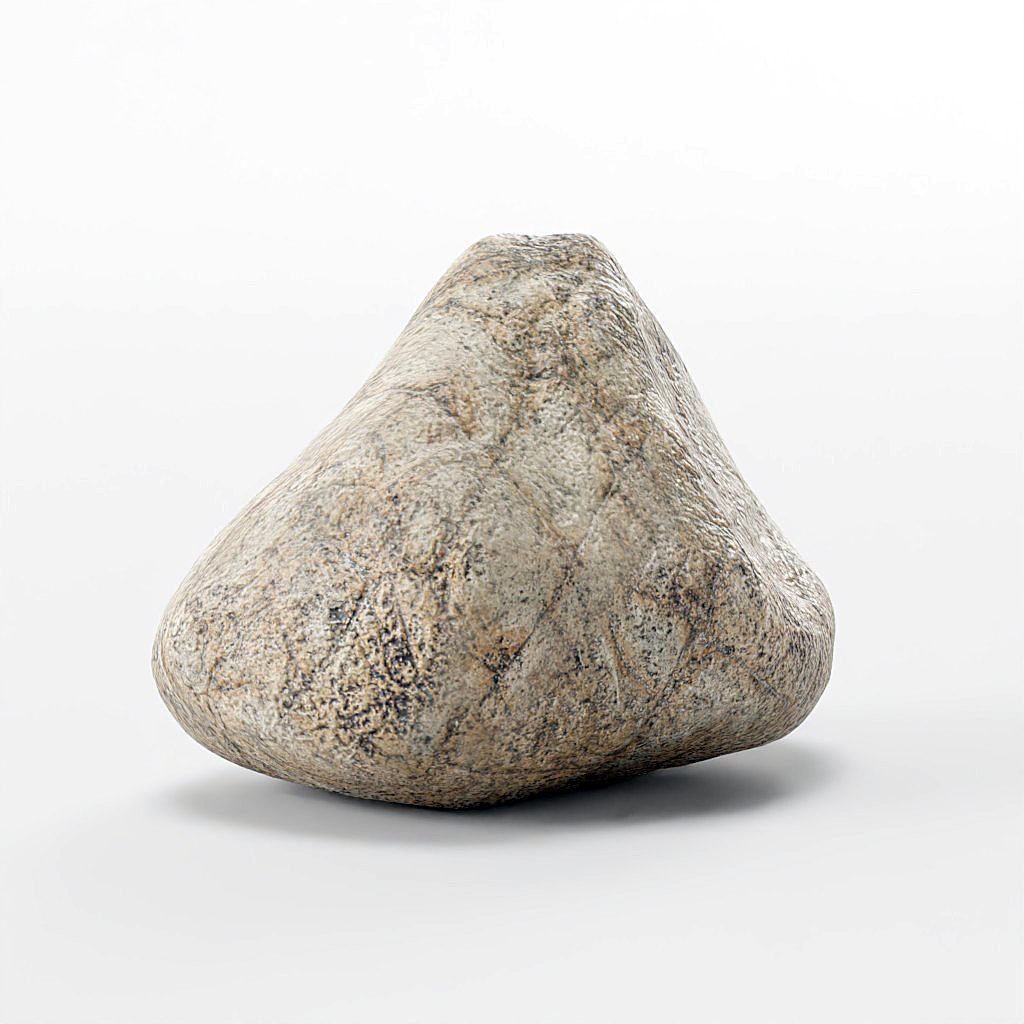 Smooth River Stones - Low-Poly Boulder Rock Collection Low-poly 3D model_4