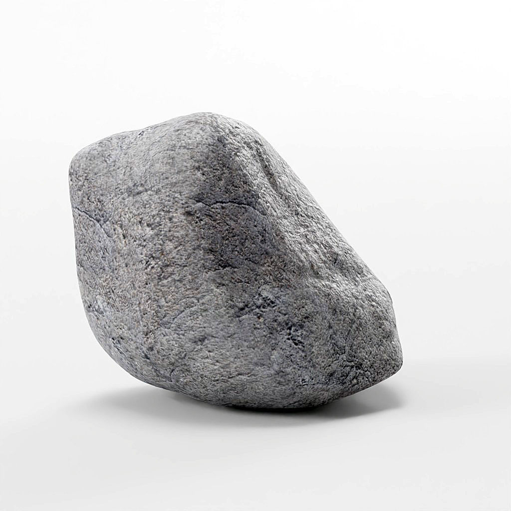 Smooth River Stones - Low-Poly Boulder Rock Collection Low-poly 3D model_11