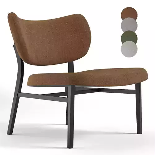 Noor lounge chair By Bonaldo 3D model