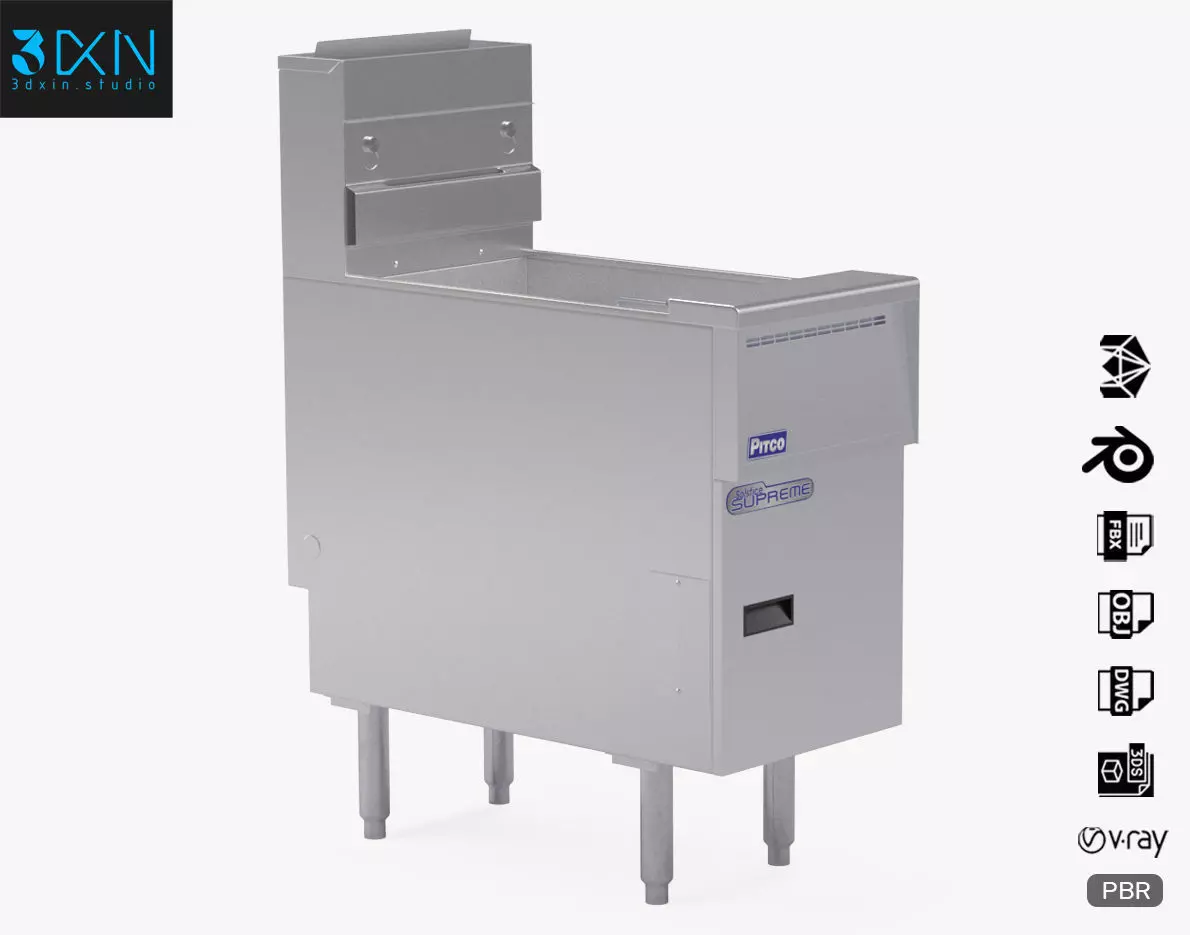 Pitco SSH55 SOLSTICE Supreme Gas Fryer 3D model