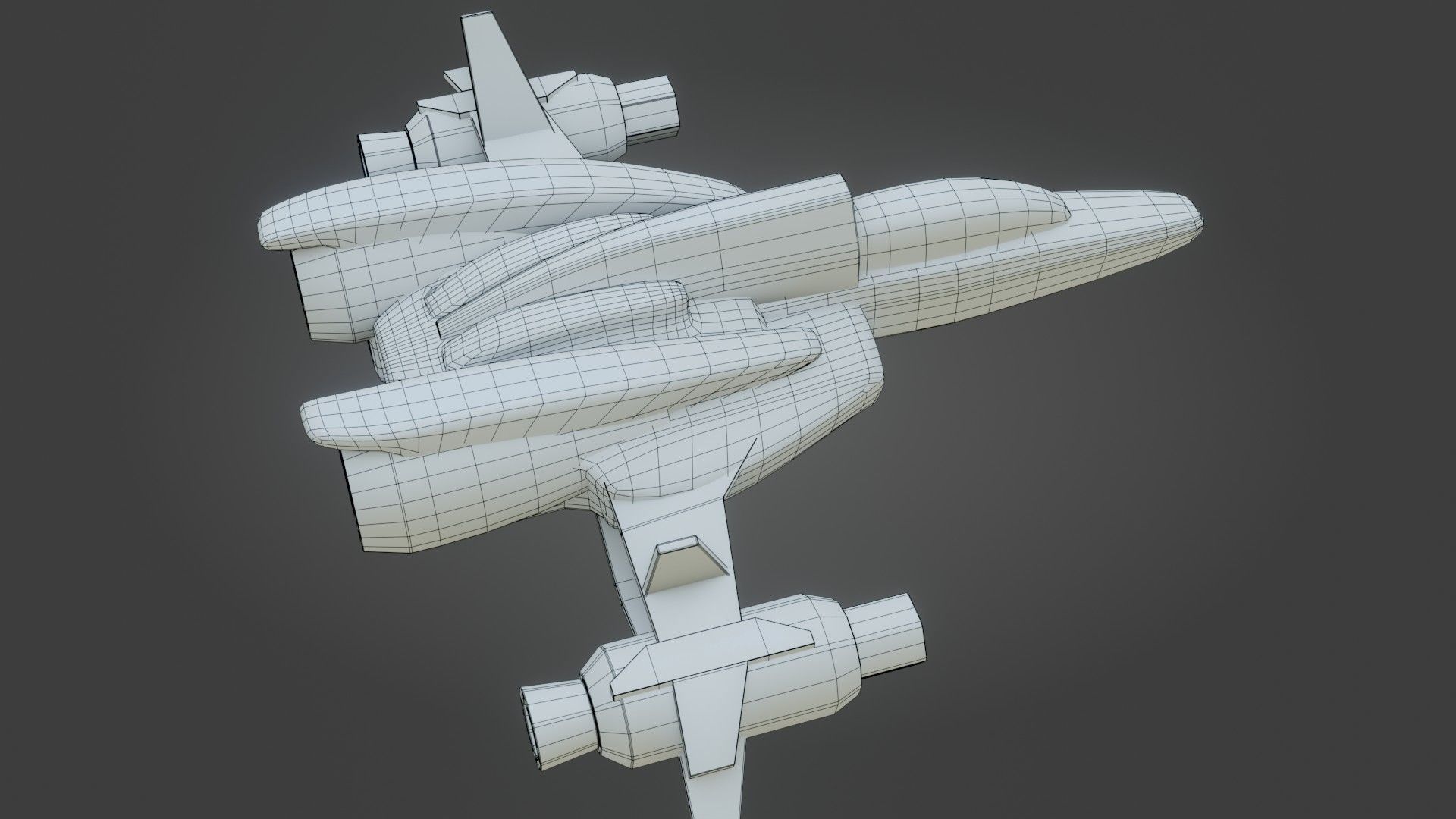 Sci-Fi Fighter Jet - Low Poly - Game Ready - PBR Low-poly 3D model_35