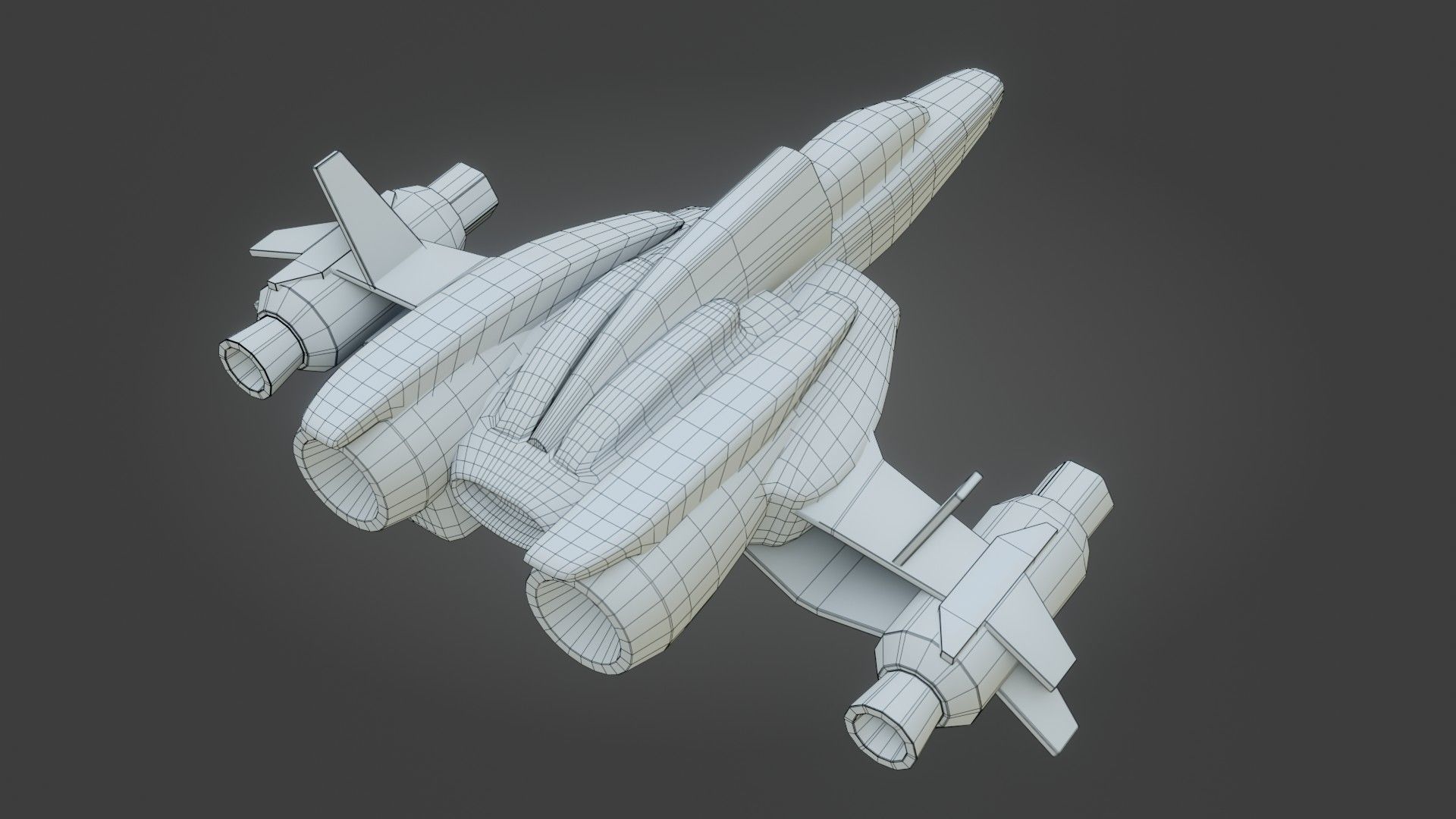 Sci-Fi Fighter Jet - Low Poly - Game Ready - PBR Low-poly 3D model_34