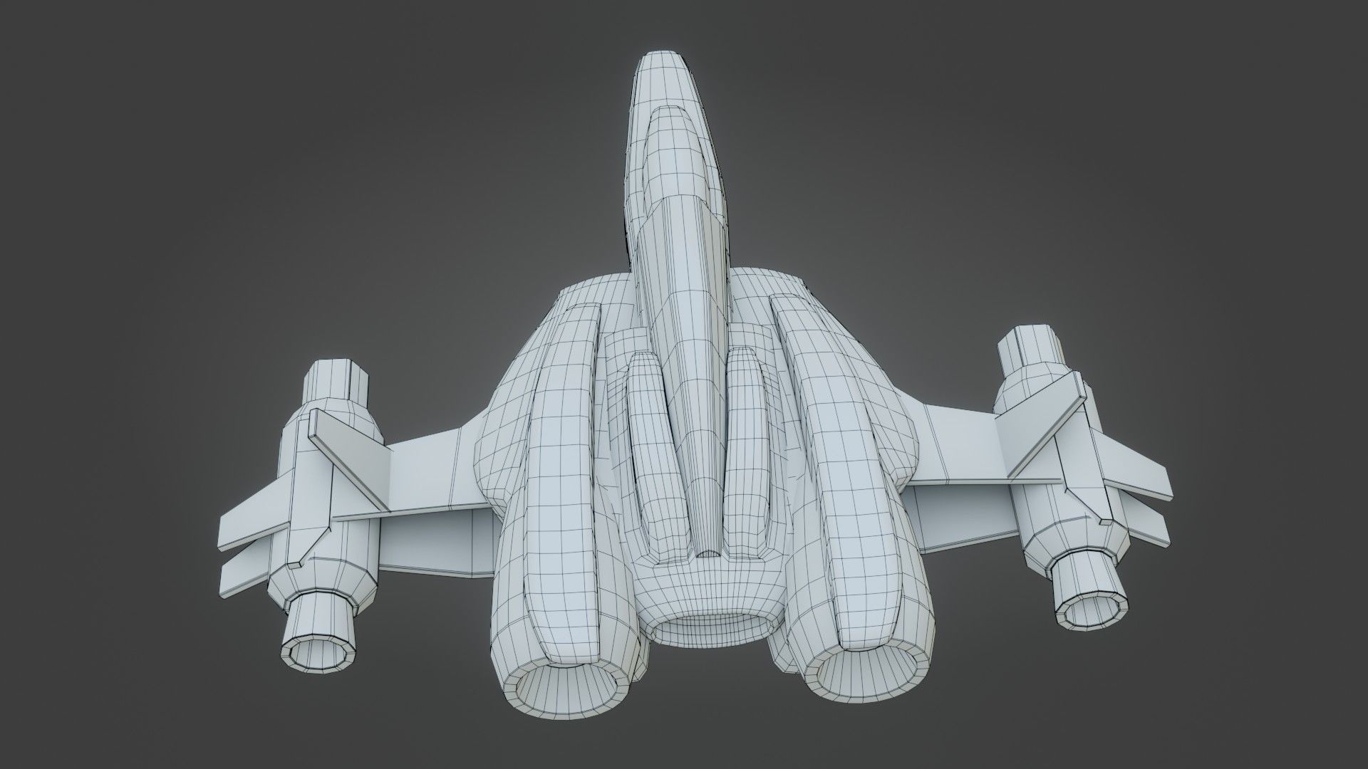 Sci-Fi Fighter Jet - Low Poly - Game Ready - PBR Low-poly 3D model_33