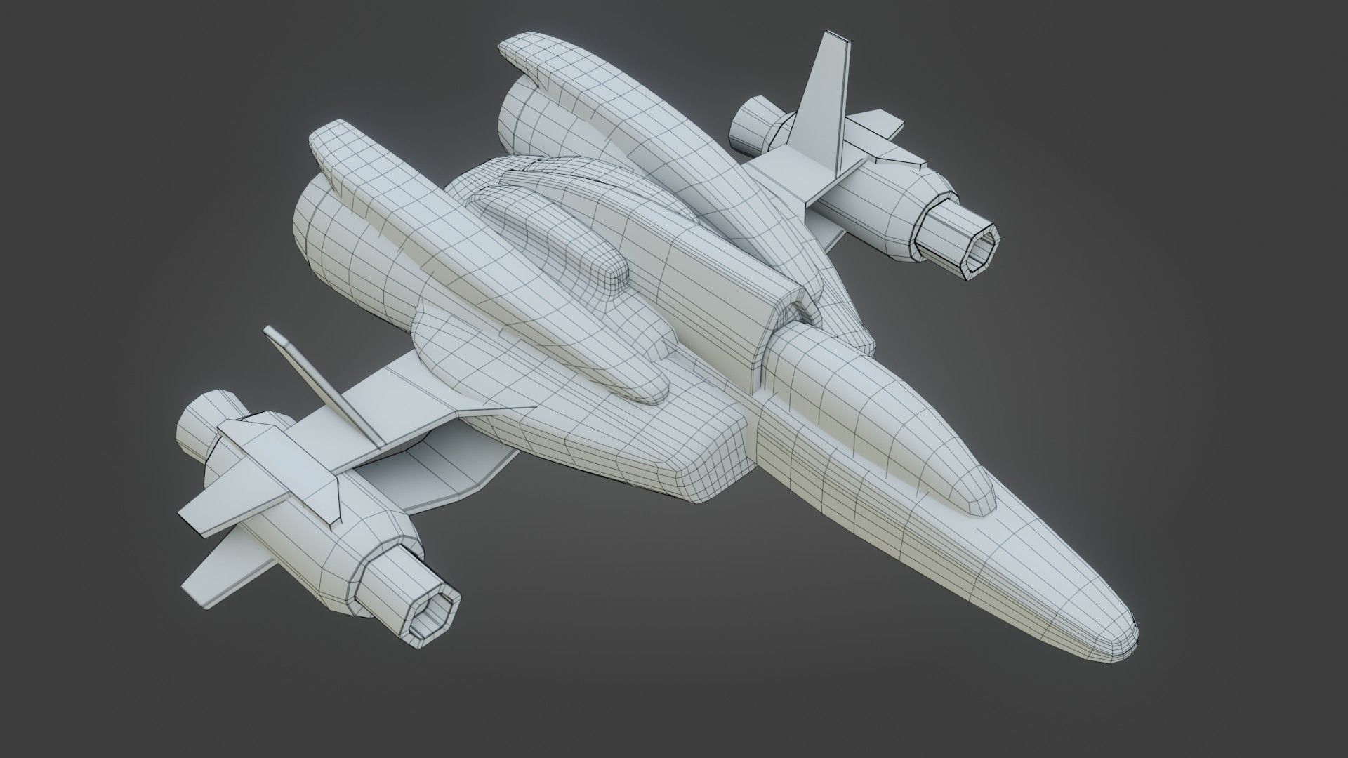 Sci-Fi Fighter Jet - Low Poly - Game Ready - PBR Low-poly 3D model_37