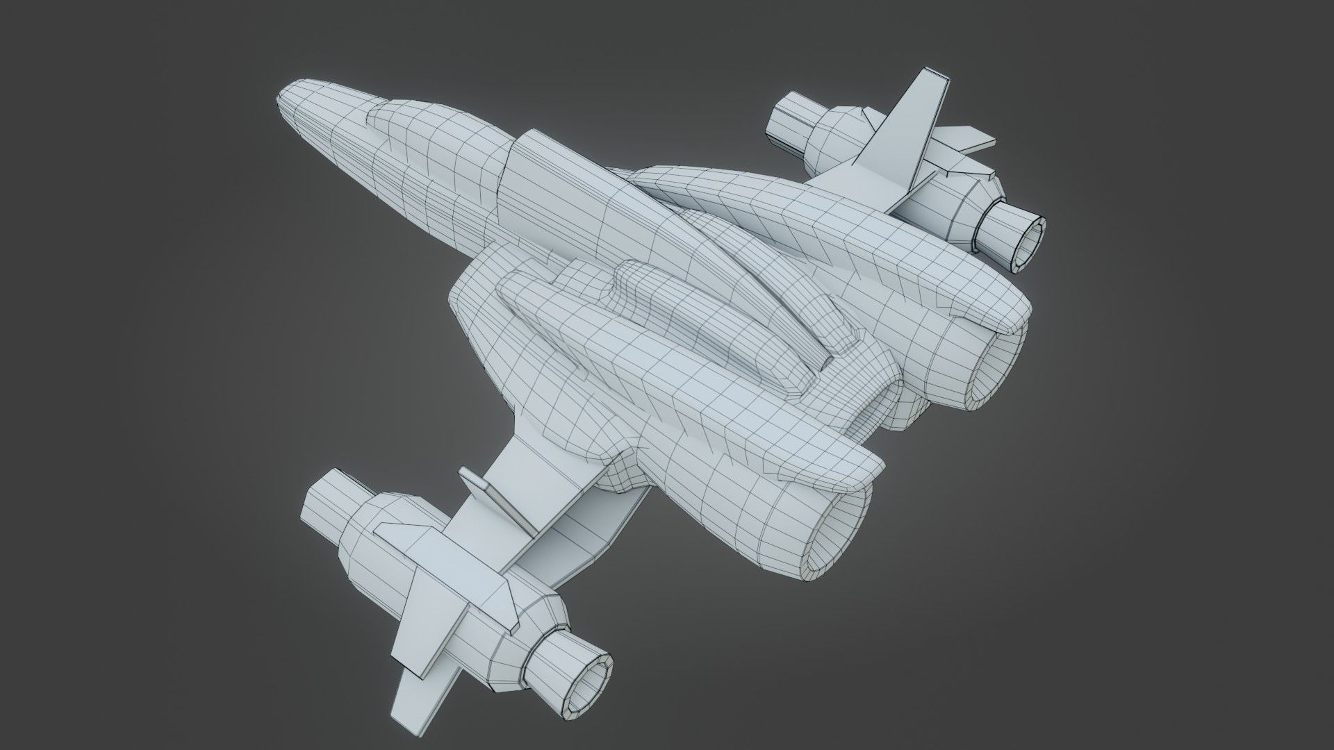 Sci-Fi Fighter Jet - Low Poly - Game Ready - PBR Low-poly 3D model_32