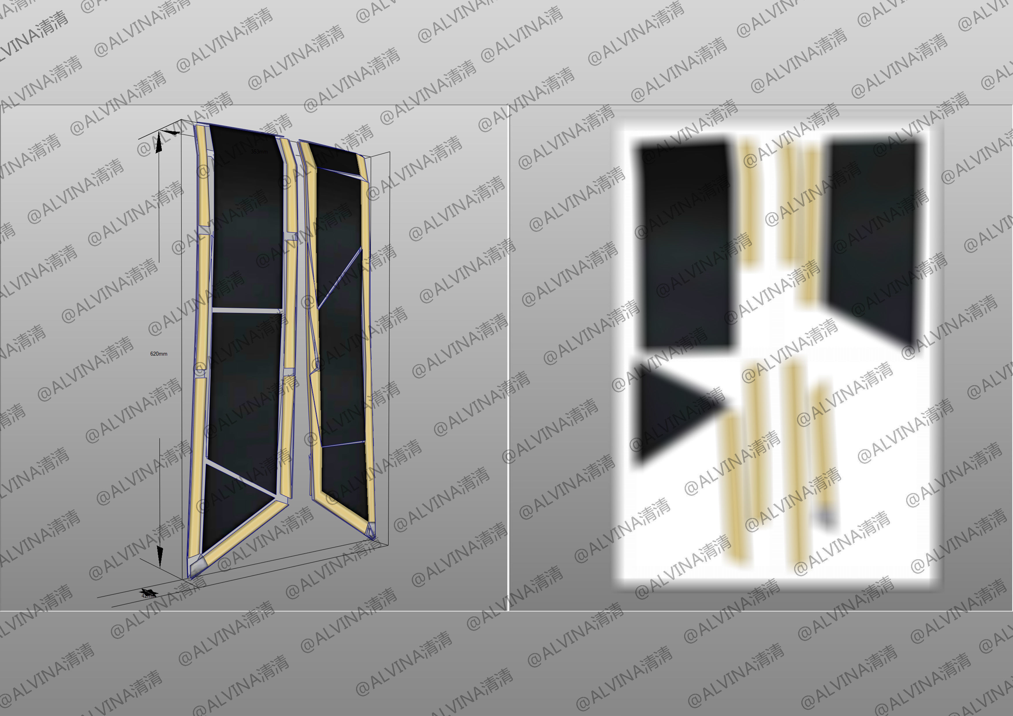 Kamen rider Orga pepakura Full Low-poly 3D model_7