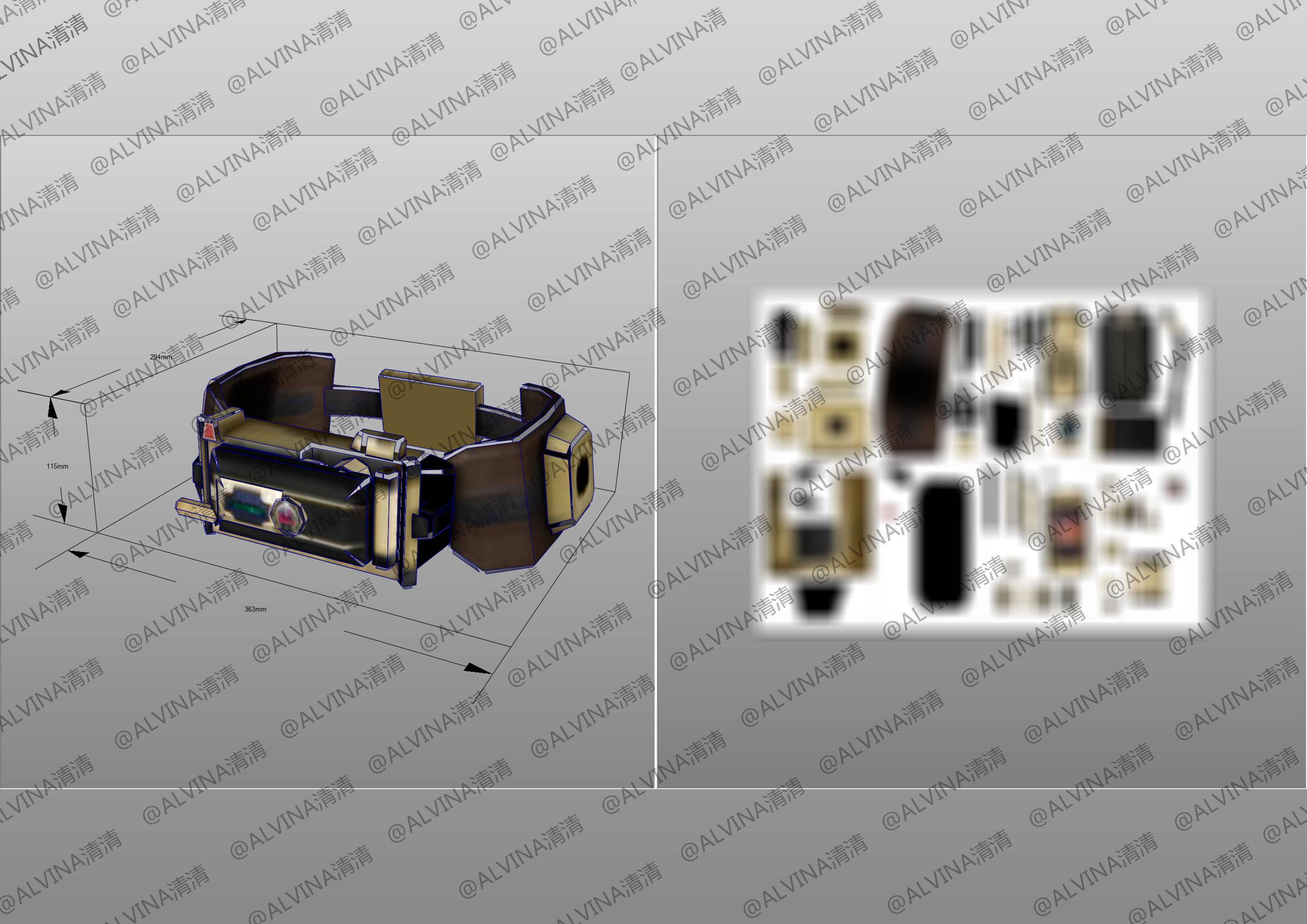 Kamen rider Orga pepakura Full Low-poly 3D model_10