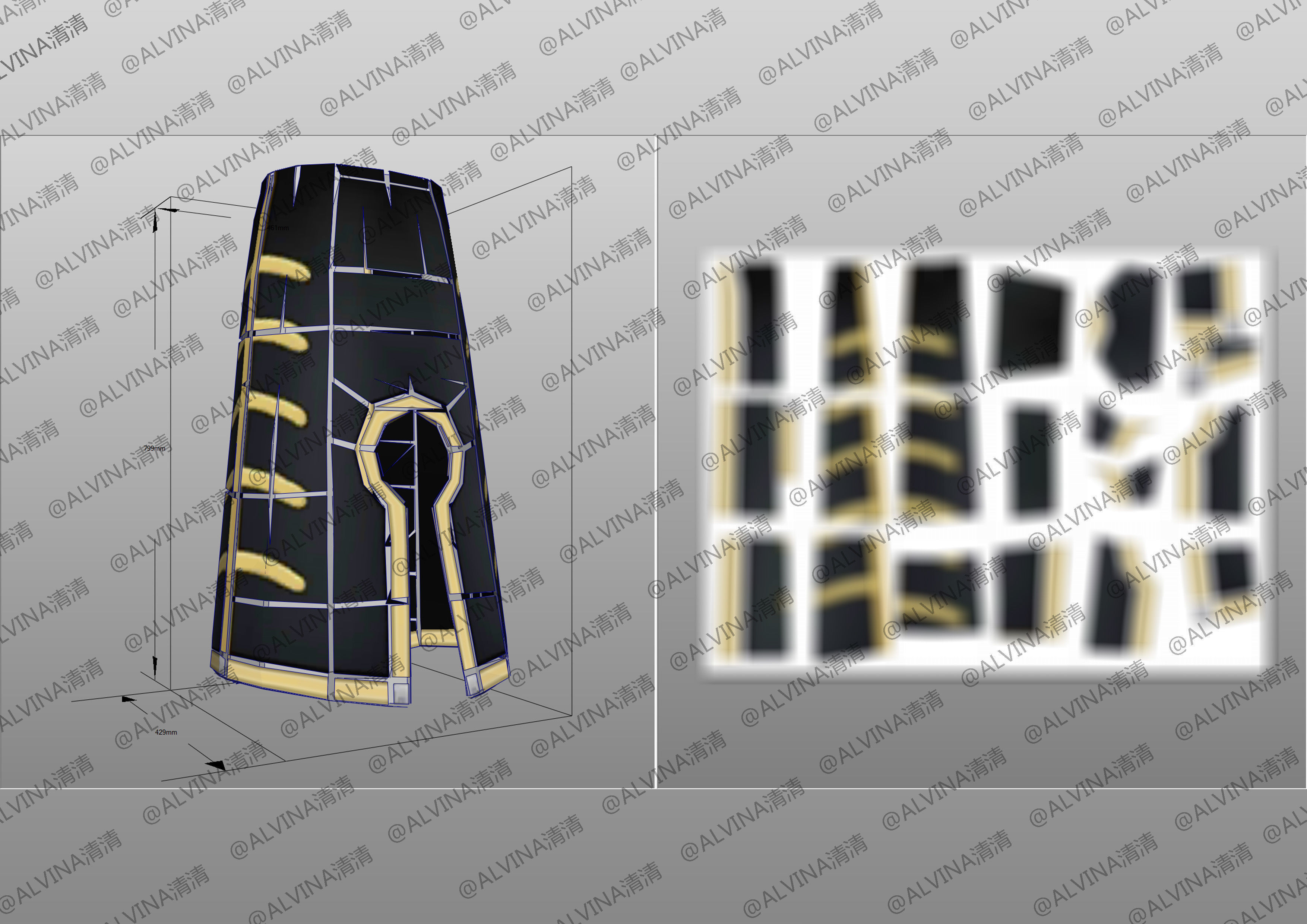 Kamen rider Orga pepakura Full Low-poly 3D model_11