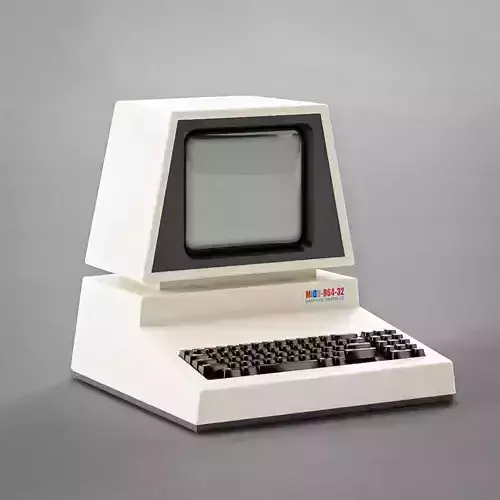 Computer Retro 3D Model - Low-Poly Game-Ready with PBR Textures Low-poly 3D model Computer Retro 3D Model - Low-Poly Game-Ready with PBR Textures Low-poly 3D model