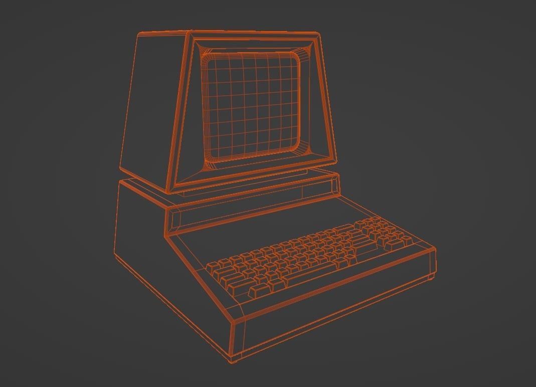 Computer Retro 3D Model - Low-Poly Game-Ready with PBR Textures Low-poly 3D model_4