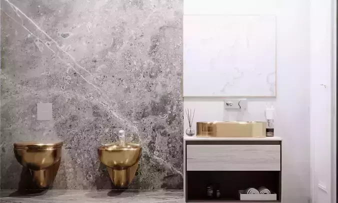 Bathroom and toilet set