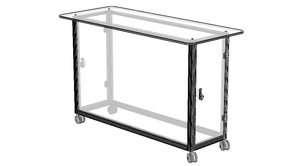 Aluminum Mobile Kitchen Station 3D model_8