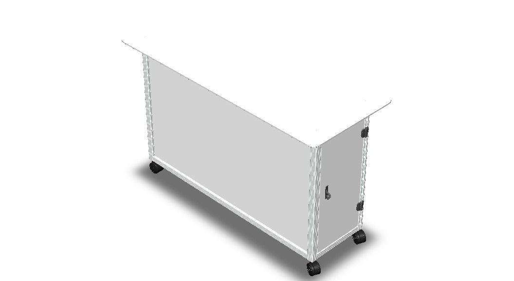Aluminum Mobile Kitchen Station 3D model_14