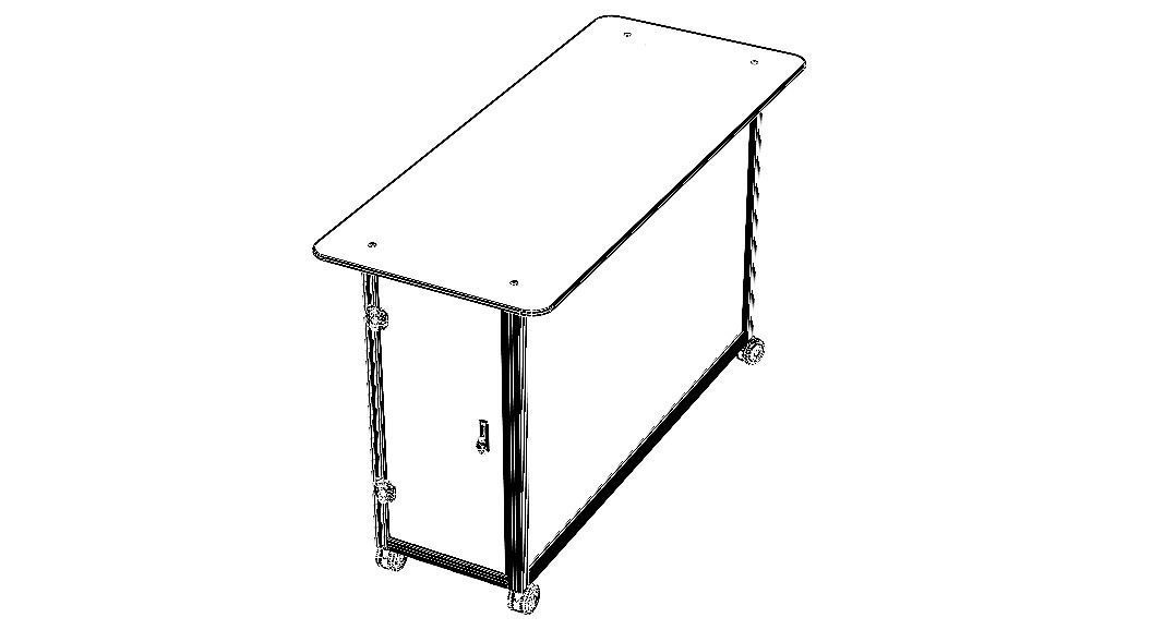 Aluminum Mobile Kitchen Station 3D model_39