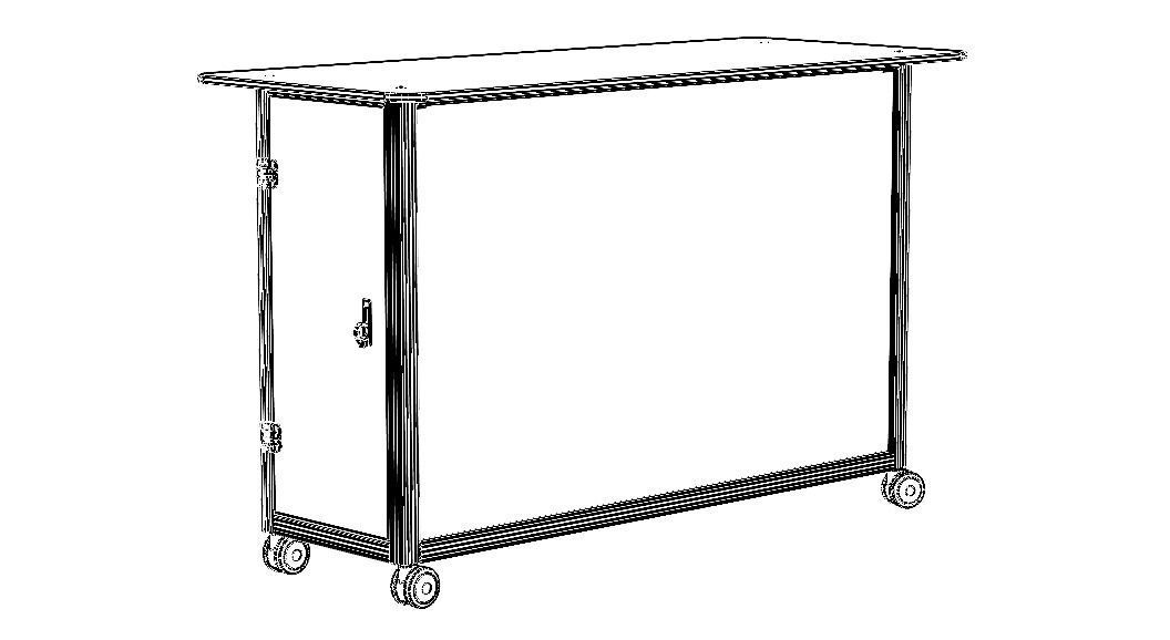 Aluminum Mobile Kitchen Station 3D model_35