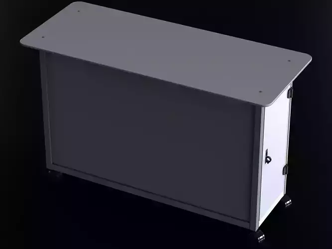 Aluminum Mobile Kitchen Station 3D model
