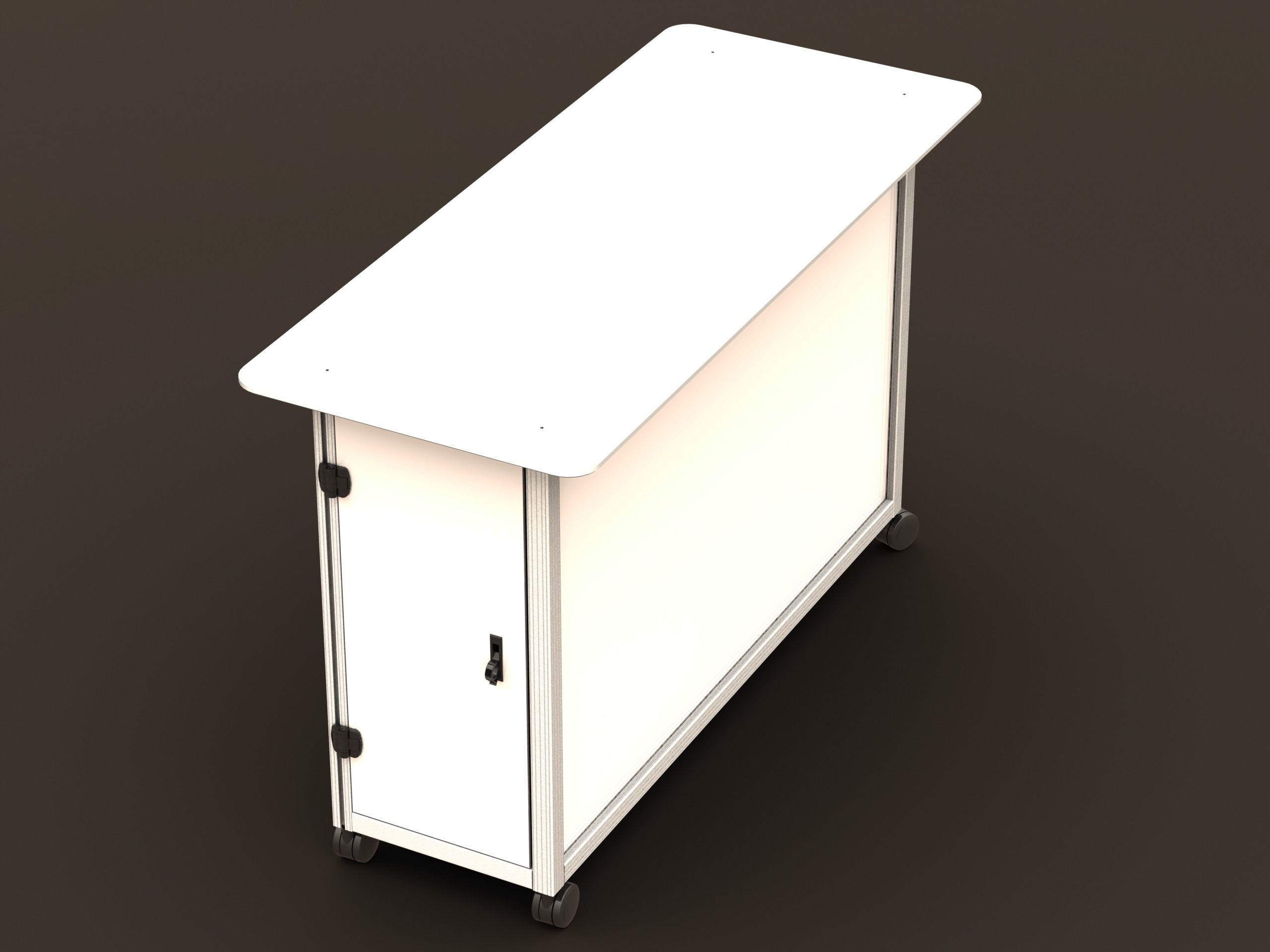 Aluminum Mobile Kitchen Station 3D model_2