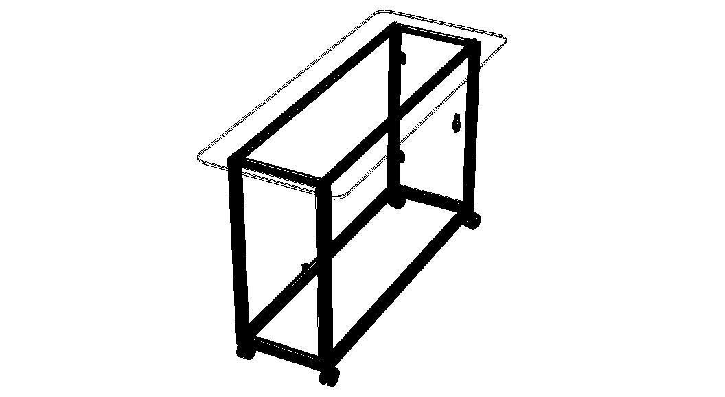 Aluminum Mobile Kitchen Station 3D model_41