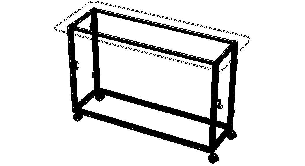 Aluminum Mobile Kitchen Station 3D model_5