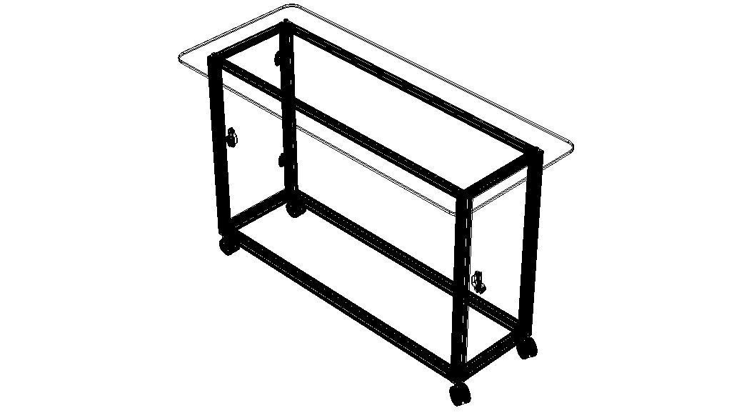 Aluminum Mobile Kitchen Station 3D model_13