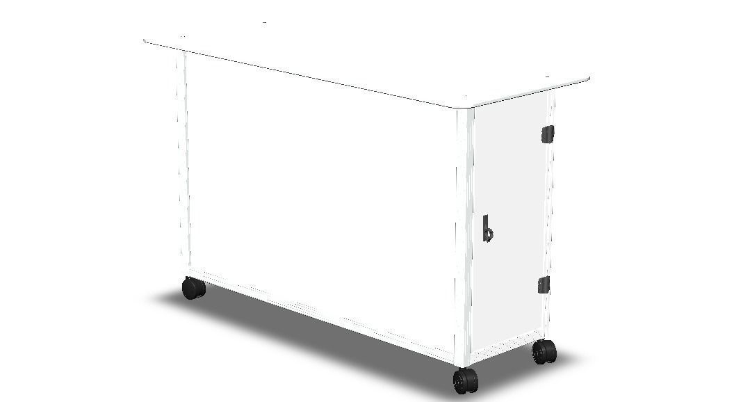 Aluminum Mobile Kitchen Station 3D model_10